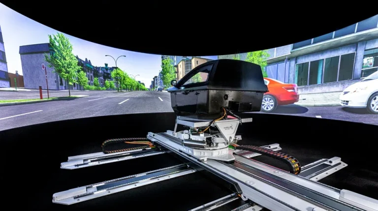An Ansible Motion’s VR driving simulator.