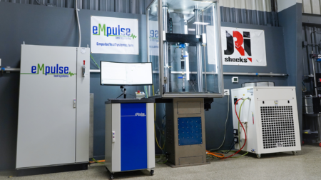 The eMpulse load frame at JRI Shocks' facility on North Carolina