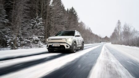 The Kia EV2 prototype undergoes extreme cold tests in Norway.